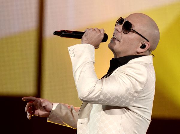Rapper Pitbull performs his new single, "Timber," with Ke$ha. He hosted the award show.