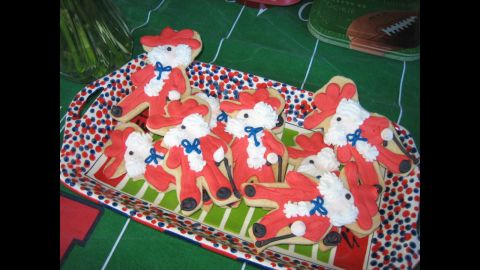 Even the cookies get in on the decorating action in the Grove. These are decorated as the Rebel mascot.
