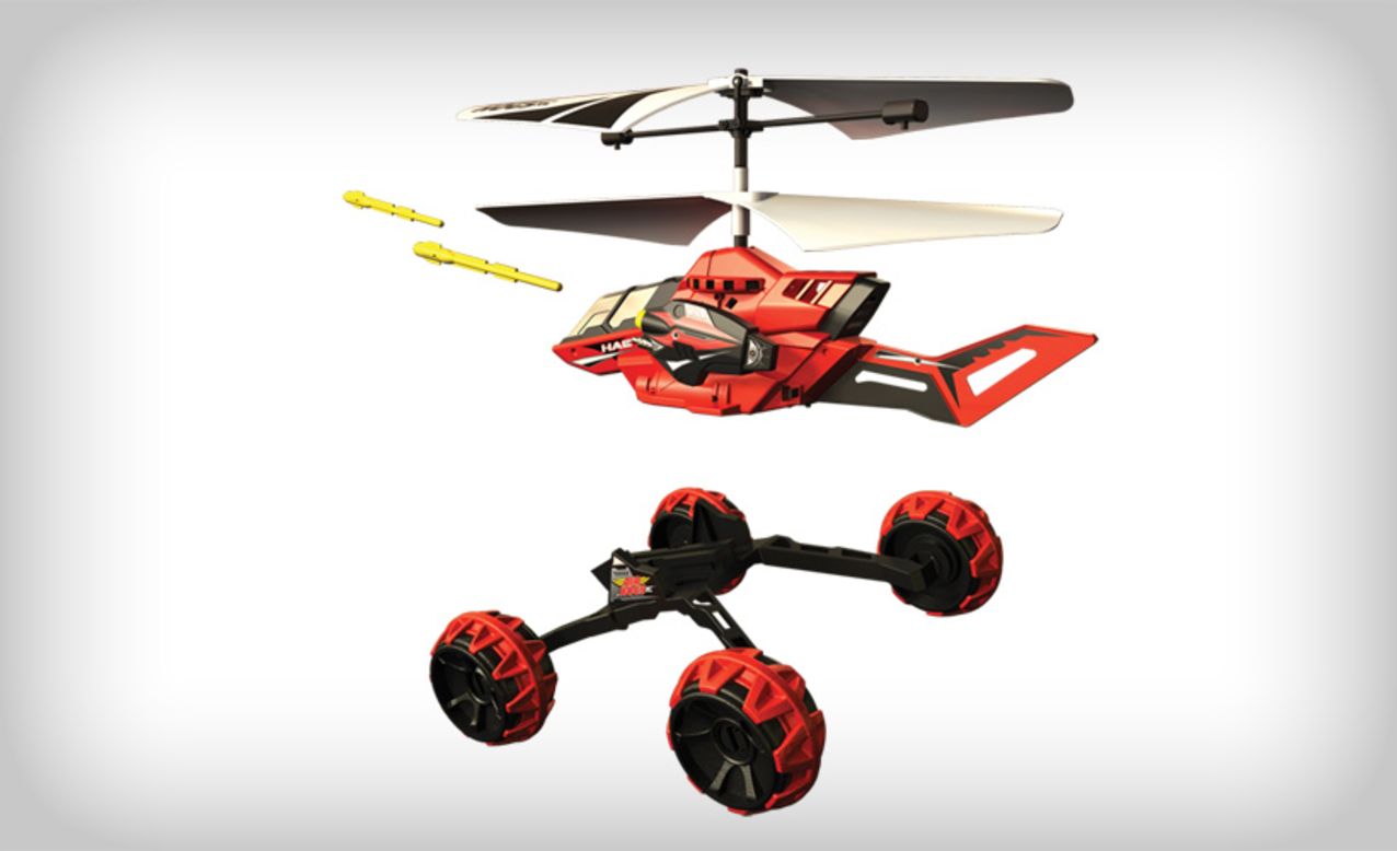 The Drop Strike toy gives military drones a run for their money with the ability to drive, eject from its chassis, fly away and launch (toy) missiles. <br /><br /><em>Price: Around $49.99</em>