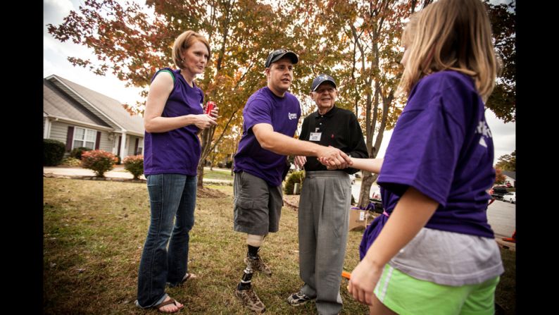 "When you have people saying thank you (by coming) to your home to swing a hammer and paint a wall, it says something different than shaking your hand and buying you a drink," Gallina said.