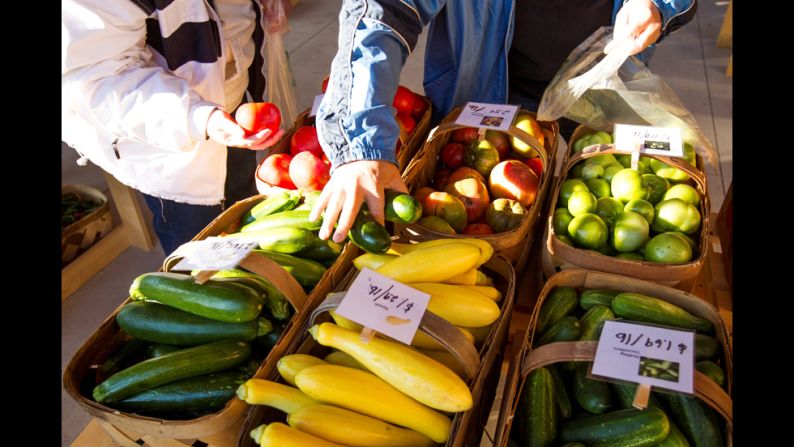The Sow Much Good market is stocked with the freshest of "whatever is in season." Emmons strives to make her food as affordable as possible. People are also able to use their food stamps to purchase anything she sells, including seeds and seedlings so they can grow the food themselves.