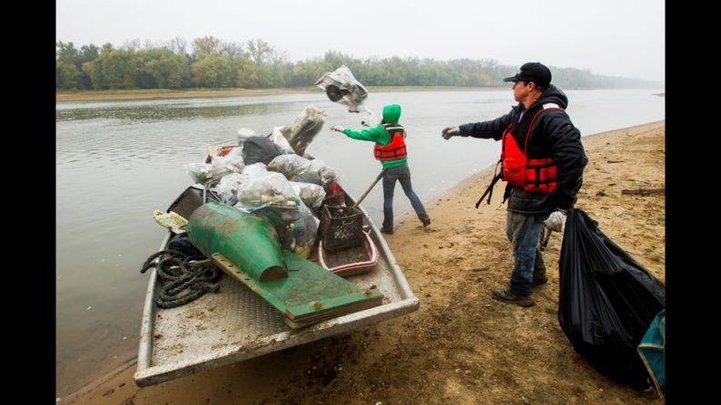 Close to 90% of what is recovered is recycled; Pregracke says the rest gets disposed of properly.