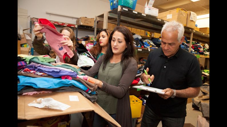 Gletow helps find and organize gifts at the One Simple Wish offices in Trenton, New Jersey. Since 2006, Gletow and her husband, Joe, have been foster parents to several children.