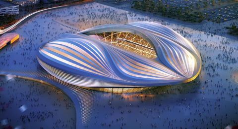 Zaha Hadid's design for the Qatar 2022 World Cup stadium attracted criticism for its resemblance to a certain part of the female anatomy. She says that it was inspired by the sail of a dhow, a traditional Arab fishing boat, but we leave it to you to decide.