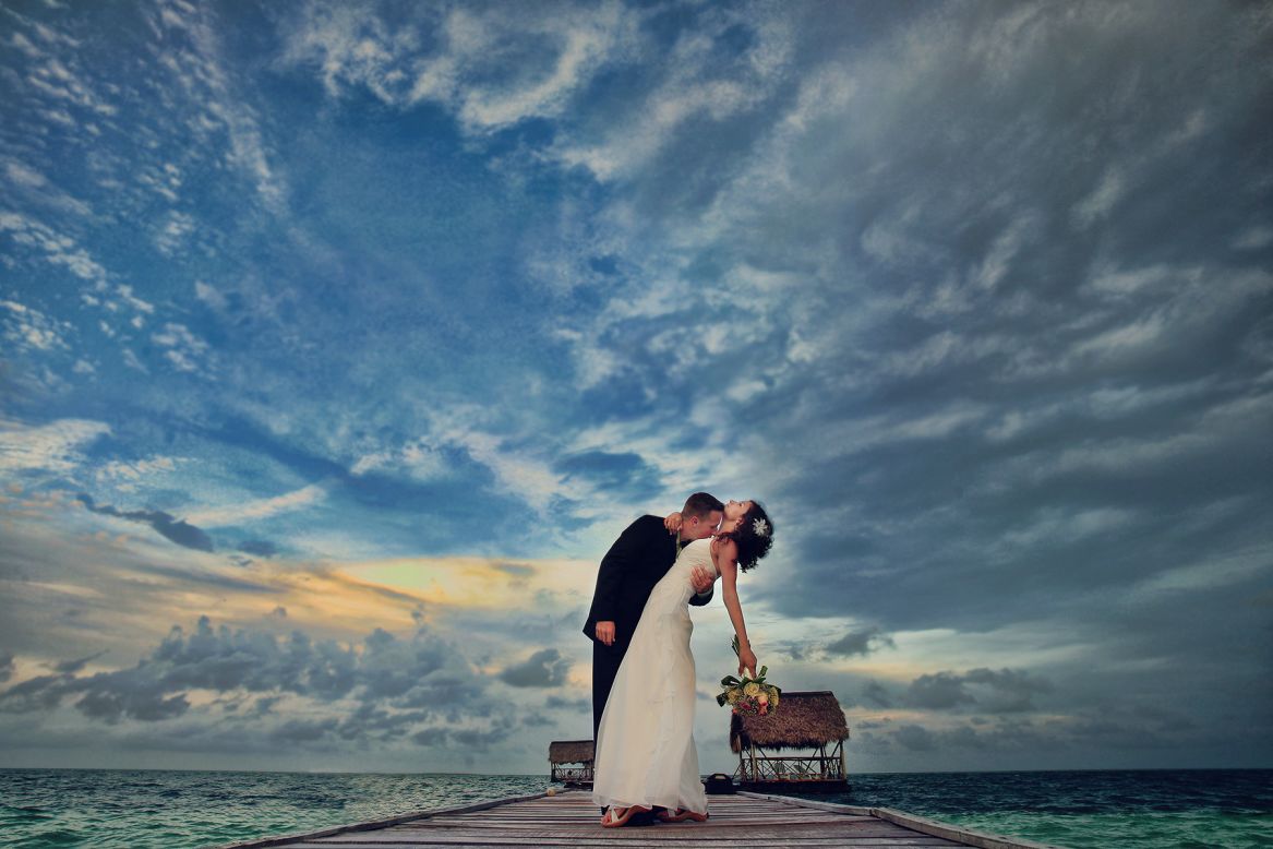 Ridout snapped Toronto couple Jennifer and Thomas on the island of Cayo Guillermo, Cuba. "This was taken after the wedding as we toured the resort looking for locations," says the photographer.  