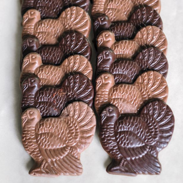 Children will gobble up these candies made from milk and semisweet chocolates. For the how-to, go to <a href="http://marthastewart.com/tempering-chocolate" target="_blank" target="_blank">marthastewart.com/tempering-chocolate</a>.