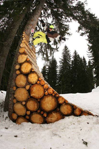 "My favorite run in the world is The Stash," says Becky Menday, member of Great Britain's Freestyle Snowboard Team. "It takes you through the trees and has fantastic natural wooden features for you to session all the way through."