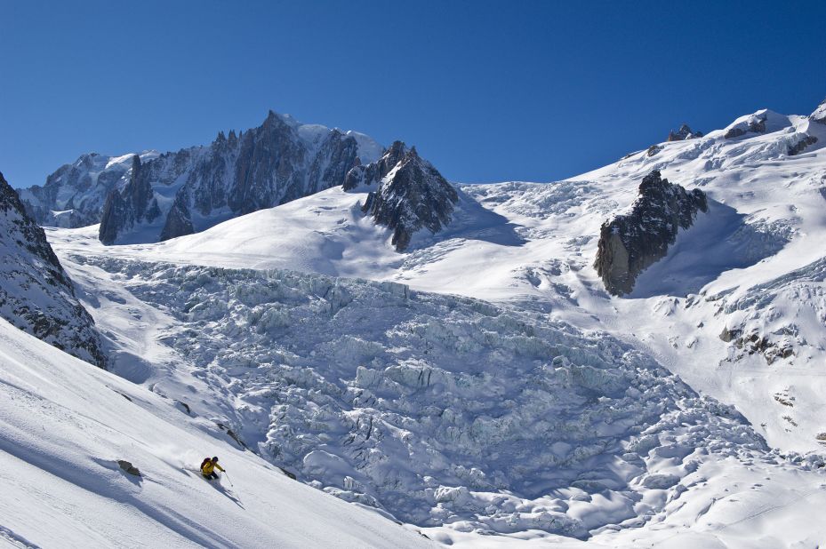 Accessed by the Aiguille du Midi cable car, Vallée Blanche is one of the world's most famous off-piste descents.