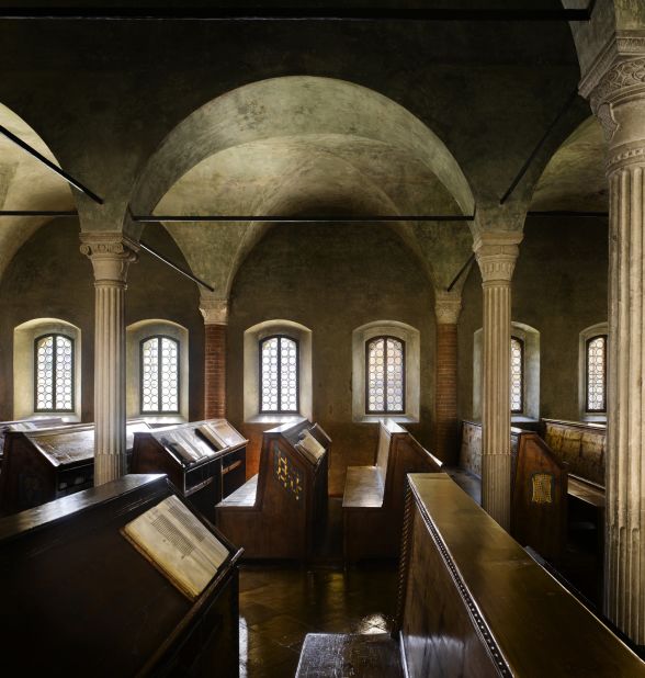<strong>James Campbel</strong>l: "This is the closest you can get to what a medieval library looked like. It was built for Malatesta Novello, a member of a prominent Italian aristocratic family, and it still contains original books, in their original places."