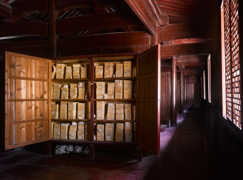 <strong>James Campbell</strong>: "This is the oldest surviving Chinese library, dating from 1561. It is very dark because you were not intended to read inside, but to take your book to the garden or perhaps your room. The books have since been removed so this is the last picture that will ever be taken with the books on the their original shelves."