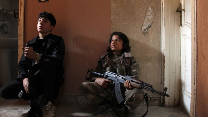 Syria children guns