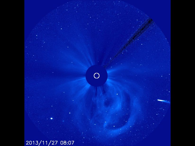 Comet ISON is seen early on Wednesday, November 27. 