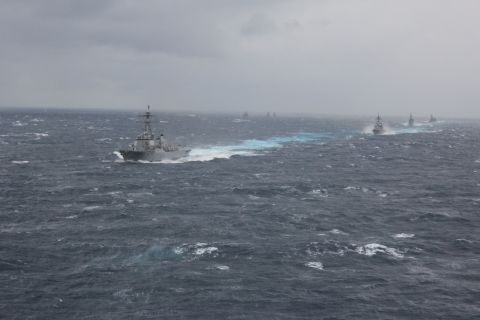 Some 23 vessels from the U.S. Navy and Japan Maritime Self-defense force were involved in the drills in Japanese waters.