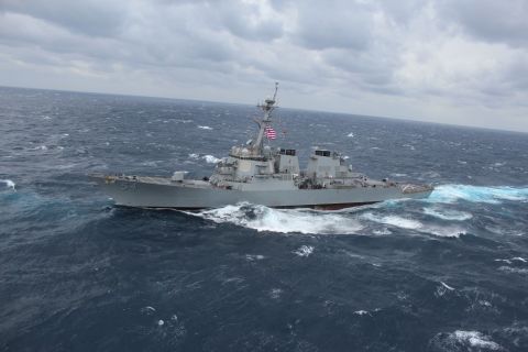 The U.S. contingent also includes guided missile cruisers and guided missile destroyers.