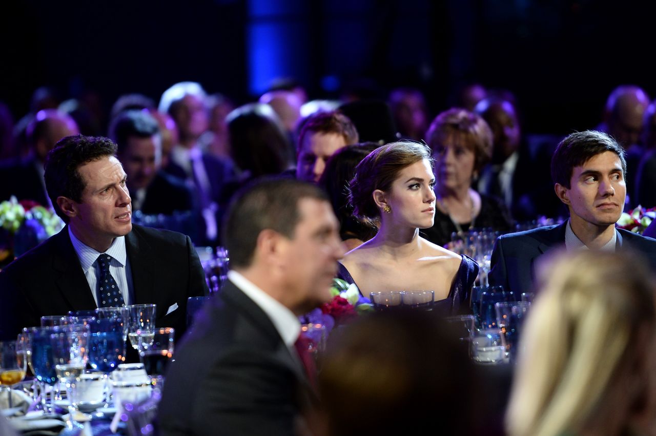 Actress Allison Williams watches the show.