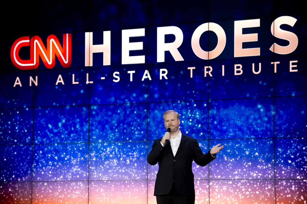 Comedian Jim Gaffigan performs during the show.