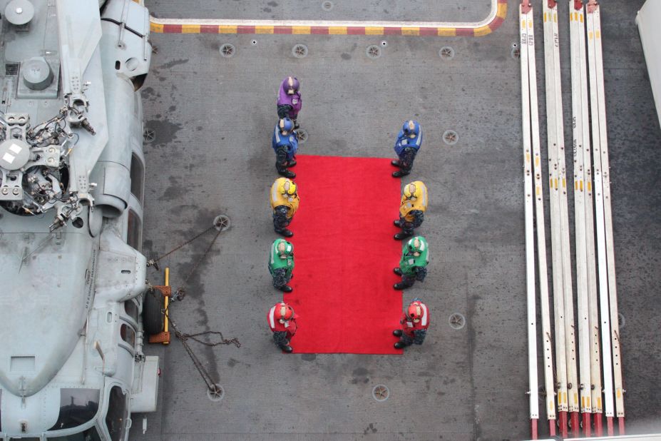 ... as this welcome party for the fleet commander illustrates.