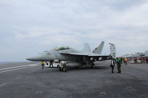 Many of the carrier's aircraft are there solely to protect the strike fleet.