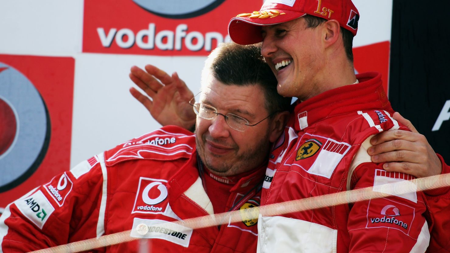 Ross Brawn, leaving Mercedes at the end of 2013, achieved great success with Michael Schumacher, right, at Ferrari. 
