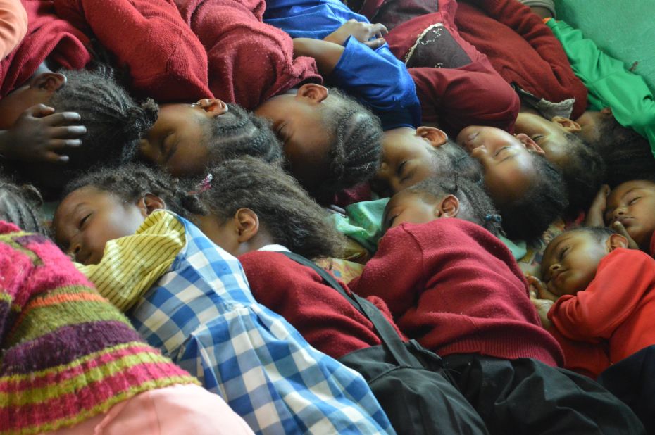 Nap time for youngsters at the school.