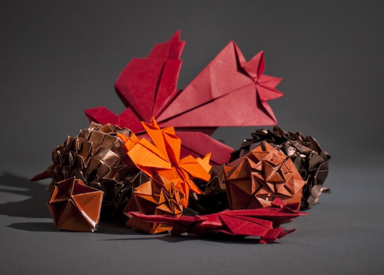 Every Sunday, 20 to 30 of them get together on campus to create extraordinary shapes. They call themselves the OrigaMIT and recently they crafted a Thanksgiving-themed collection of paper sculptures.