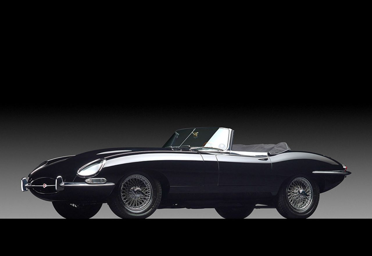 This is a Jaguar 1966 E-Type. Enzo Ferrari himself described the E-Type as the most beautiful car ever made and owners have included the likes of Tony Curits, Steve McQueen, Brigitte Bardot and Patrick Dempsey. A relatively bargain at the Sotheby's auction, selling for $467,500.