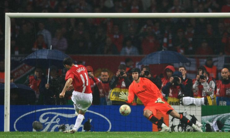 In 2008 United were once again in the Champions League final, this time against Chelsea. The match was level at 1-1 after extra time, Giggs scored his penalty in the shootout as Alex Ferguson's team went on to lift the European Cup once more.