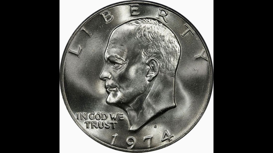 According to the U.S. Mint, the Eisenhower dollar was struck two years after former President Dwight D. Eisenhower died in 1969. It was produced until 1978.