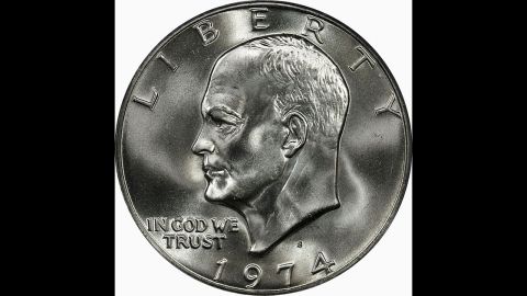 According to the U.S. Mint, the Eisenhower dollar was struck two years after former President Dwight D. Eisenhower died in 1969. It was produced until 1978.
