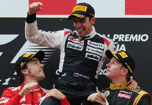 Unlike Grosjean, Maldonado is a race-winner in F1 thanks to his 2012 victory in Spain.