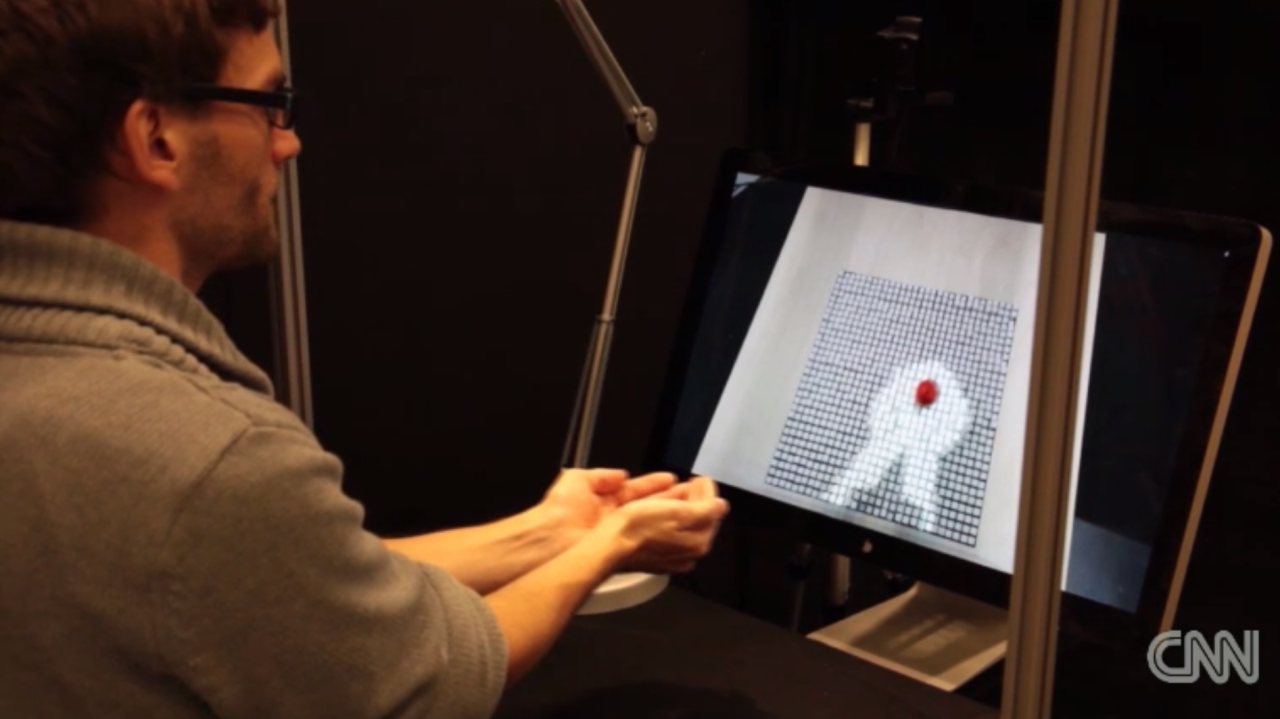 Un sensor 3D es utilizado.