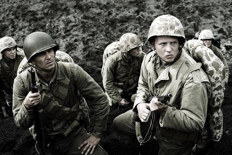 Walker, left, and Barry Pepper were U.S. Marines in the 2006 drama "Flags of Our Fathers."