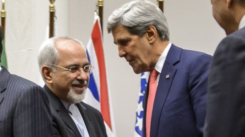 U.S. Secretary of State John Kerry, with Iranian Foreign Minister Javad Zarif in November, said "very real gaps" still exist.