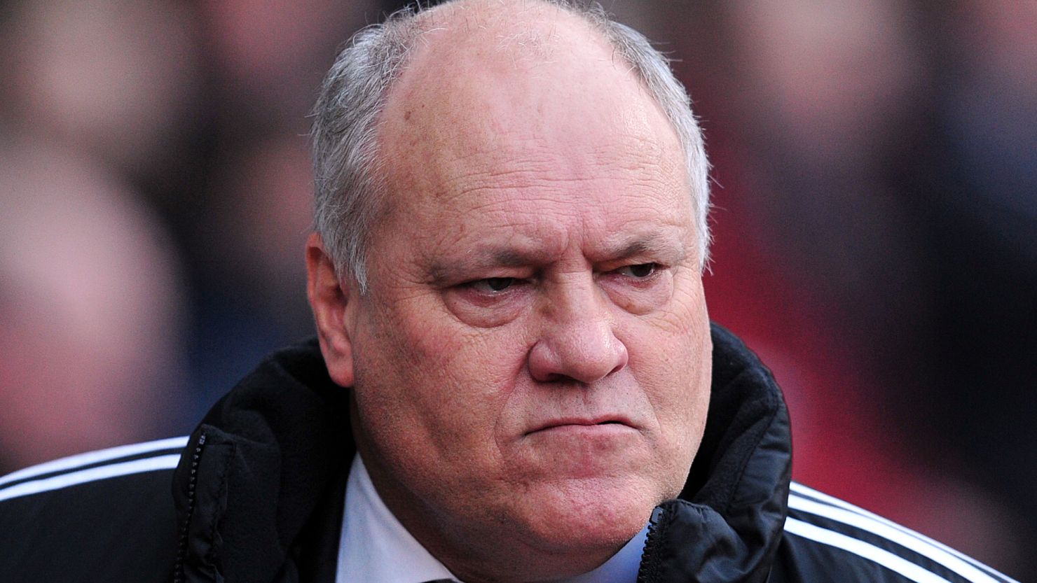 Martin Jol cut a disconsolate figure during Fulham's 3-0 defeat to West Ham in the English Premier League - his last game in charge.  