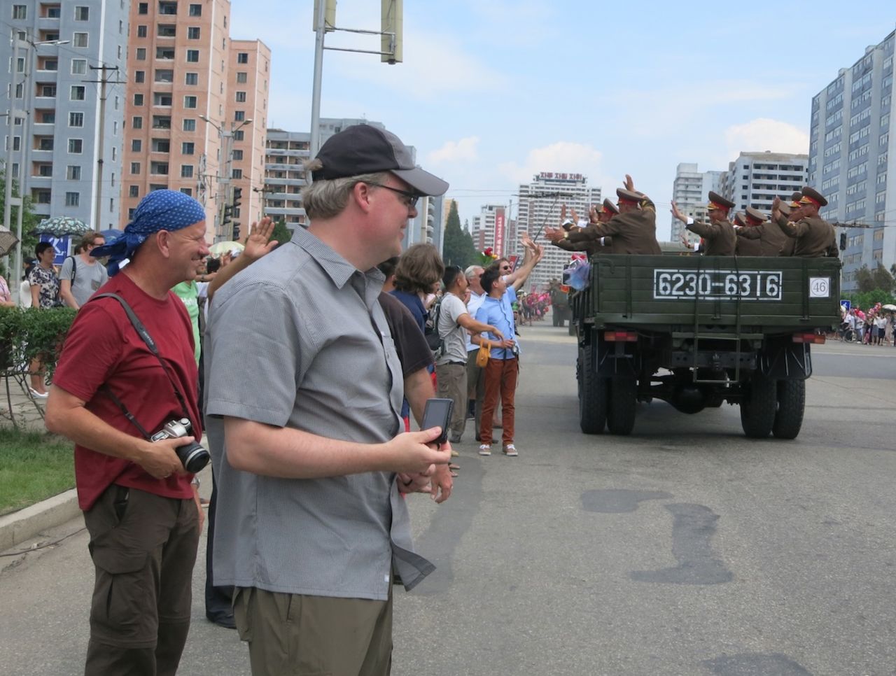 This year's Victory Day, on July 2, attracted a lot of Western tourists. The highlight of the tour was watching the military parade of tanks, troops and missiles. Many tourists got caught up in the spirit of the event, high-fiving soldiers as they drove past. 