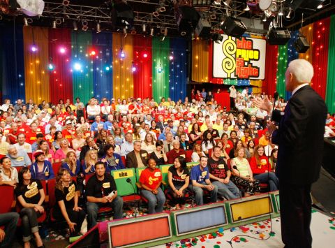 Barker addresses the studio audience during his last taping of "The Price Is Right" in 2007. He was retiring after a 35-year run.
