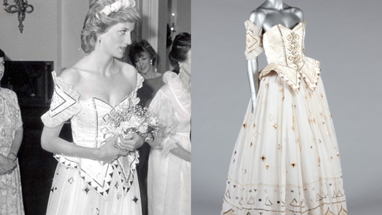 One of Princess Diana's most fantasy-like dresses will be auctioned on Tuesday. It  was created by the same designers behind her wedding dress, David and Elizabeth Emanuel, and Princess Diana wore it on several occasions.  