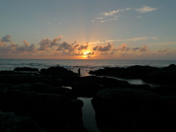 Sunset as seen from the Kurio coast.