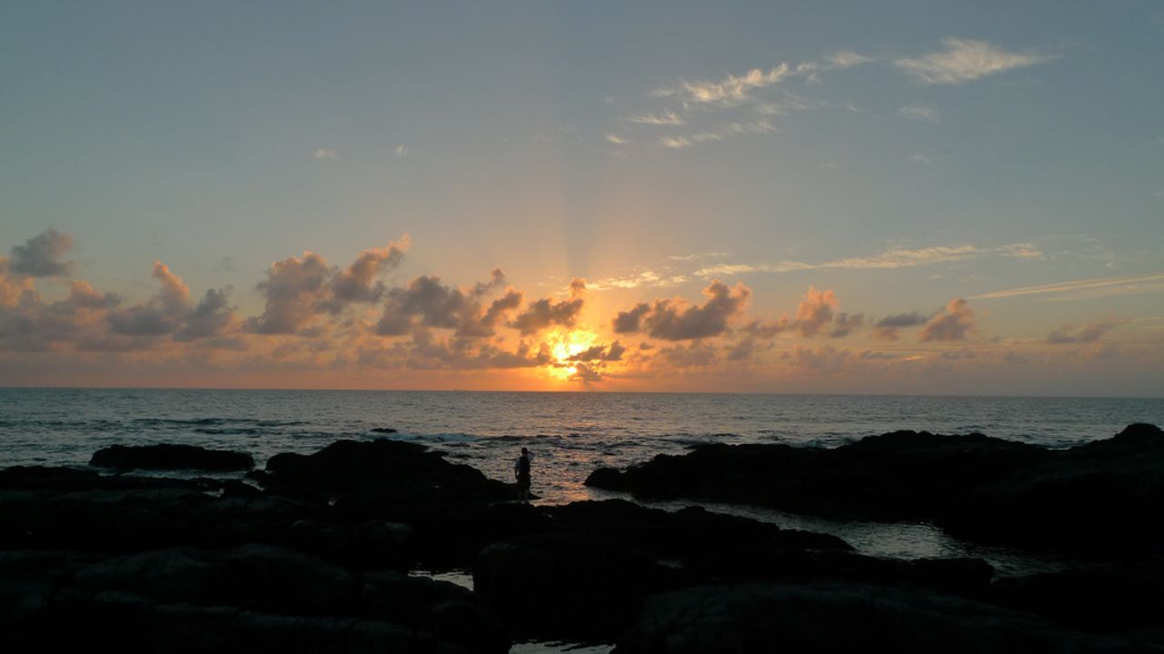 Sunset from the Kurio coastline.