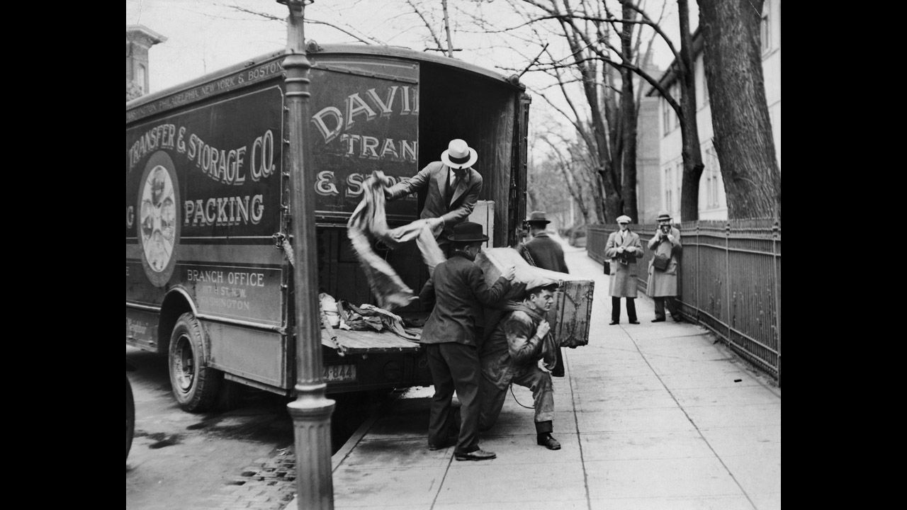The Embassy of Great Britain in Washington receives a cargo of alcohol, despite Prohibition on March 30, 1929.