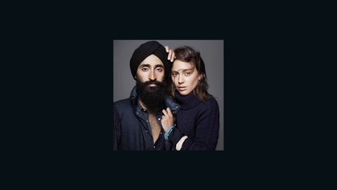 A 2013 Gap ad with Ahluwalia was defaced at a New York subway station.