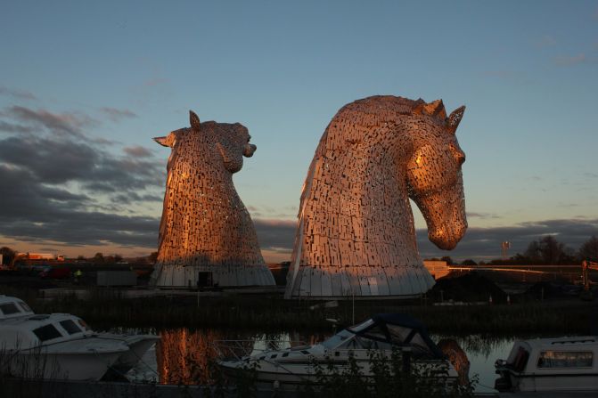 "The Kelpies" -- the world's largest pair of equine sculptures, standing at 30 meters tall -- sit proudly in Scotland's Forth Valley, marking the culmination of a project that started nearly eight years ago.