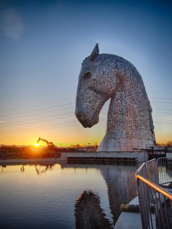 "The Kelpies" cost a total of $8 million and are part of a wider project to regenerate 350 hectares of land near the city of Falkirk.