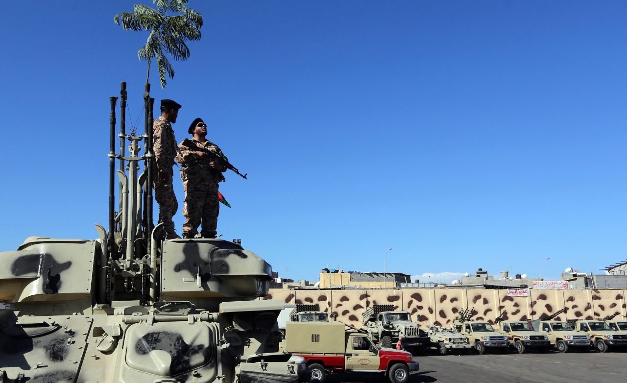 Libya, Yemen, Spain, Australia, Guatemala and Madagascar were among the other countries whose scores declined significantly. In this picture, <a href="http://cnn.com/2013/11/21/world/africa/libya-militias-bases-handover/">Libyan militias surrendered their Tripoli bases to the military</a> on November, 21 2013 nearly a week after growing public anger over the presence of armed groups in the capital sparked deadly clashes.