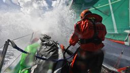 Thomas Coville from France driving onboard Groupama Sailing Team during leg 4 of the Volvo Ocean Race 2011-12, on February 29, 2012 from Sanya, China to Auckland, New Zealand. (Photo by Yann Riou/Groupama Sailing Team/Volvo Ocean Race via Getty Images)