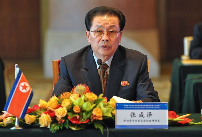 Jang attends a meeting on developing the economic zones in North Korea, in Beijing, on August 14, 2012.