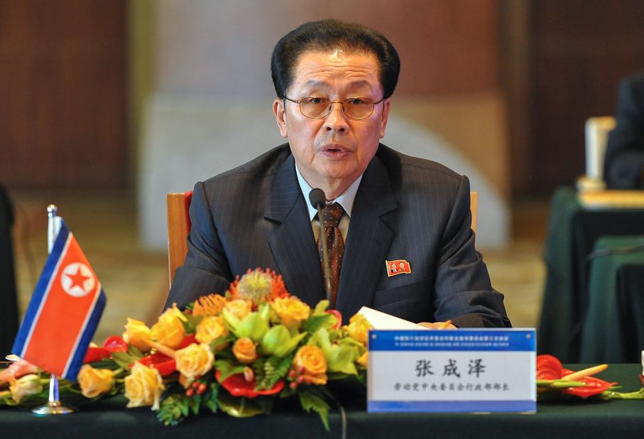 Jang attends a meeting on developing the economic zones in North Korea, in Beijing, on August 14, 2012. 
