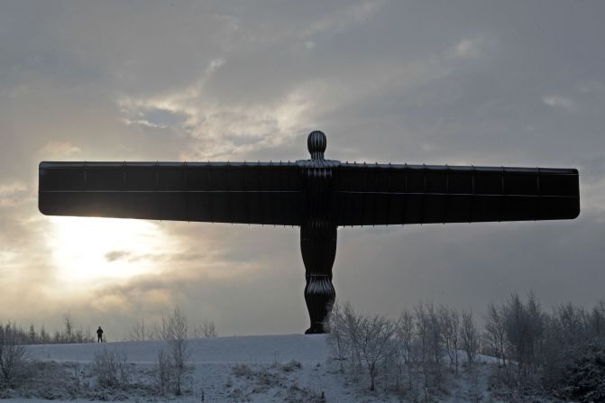 Antony Gormley's "Angel of the North," just outside Newcastle in the United Kingdom, is another artwork on a grand scale that is cherished by the local population.
