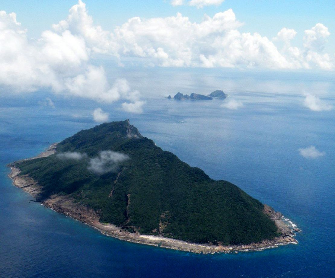 This aerial shot taken on September 15, 2010 shows the disputed islands known as Senkaku in Japan and Diaoyu in China in the East China Sea.
