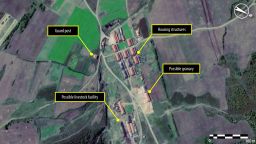 Two satellite images of a village in the northern part of North Korean political camp 16 (Kwanliso) taken on 23 September 2011 & 04 April 2013. The area appears to have undergone change in the observation time frame, with new housing being recently added or being under construction. The guard post in the immediate vicinity of the village allows for constant supervision of the prisoners and is indicative of the tight security within the political prison camp. In October 2013, Amnesty International commissioned analysis of satellite images of political prison camp (Kwanliso) 15 at Yodok in South Hamgyong province and Kwanliso 16 at Hwaseong in North Hamgyong province. The images show that instead of heeding the growing calls for closing its political prison camps, repression by the North Korean authorities has continued and the prisoner population in kwanliso 16 appears to have slightly increased. The North Korean authorities' on-going investment in the country's political prison camps is part of the continuing systematic, widespread and grave violations of human rights throughout the country.